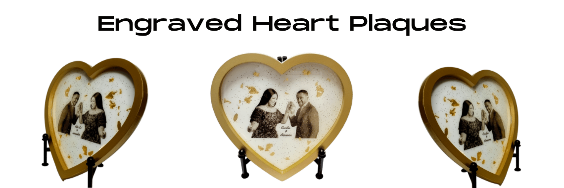 Engraved Heart Plaques 